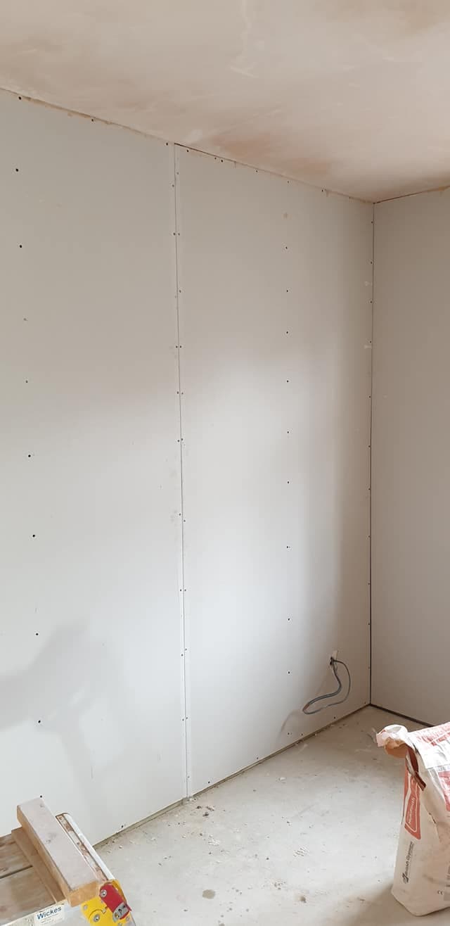 Internal wall re-skim and prep