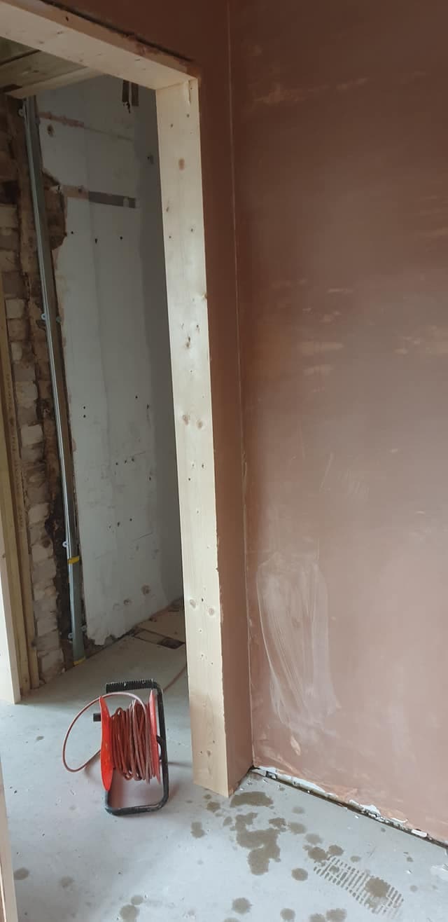 Room re-skim and repair detail