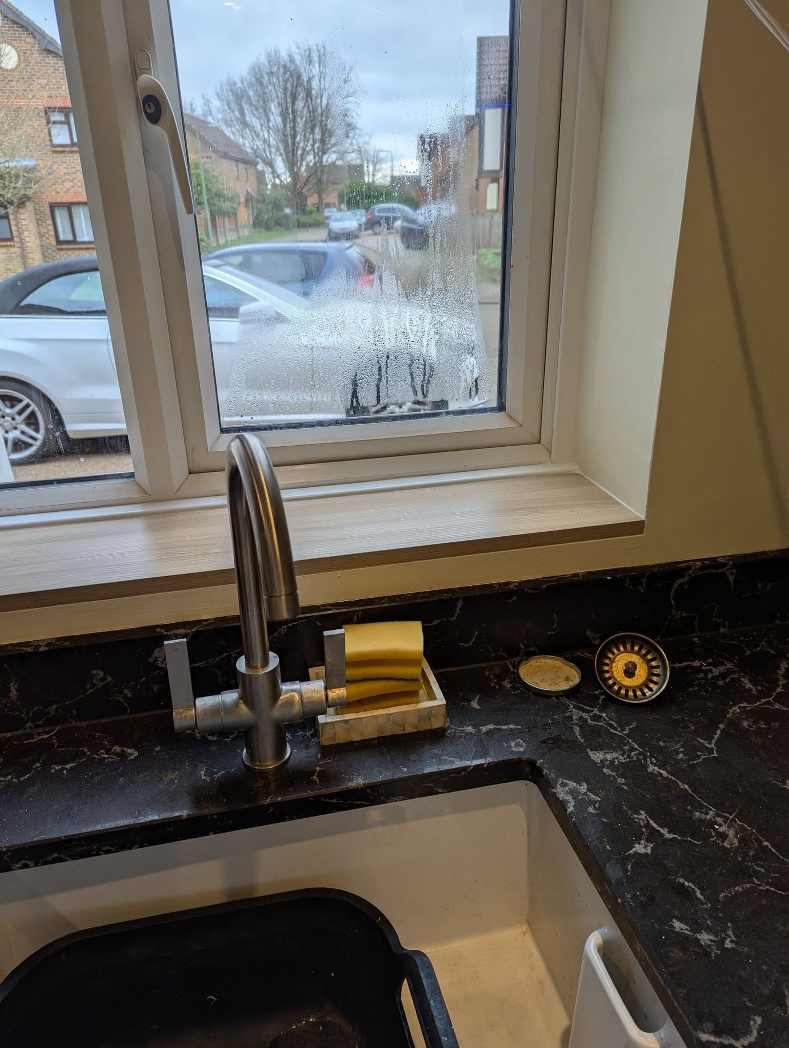 Kitchen renovation skim coat